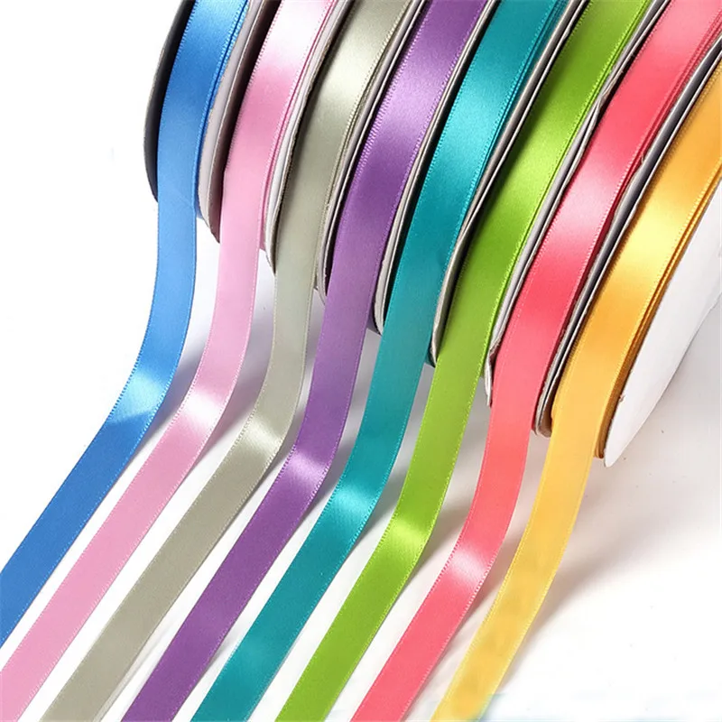 

100 Yards 1.2 cm Rainbow Gift Ribbon Packaging For Home Decoration Single Side Polyester Tape Sewing Supplies And Accessories