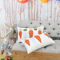 easter pillow covers decoration for home carrot rabbit bunny 1220 cartoon iinen pillow case spring cute kids gifts sofa bed