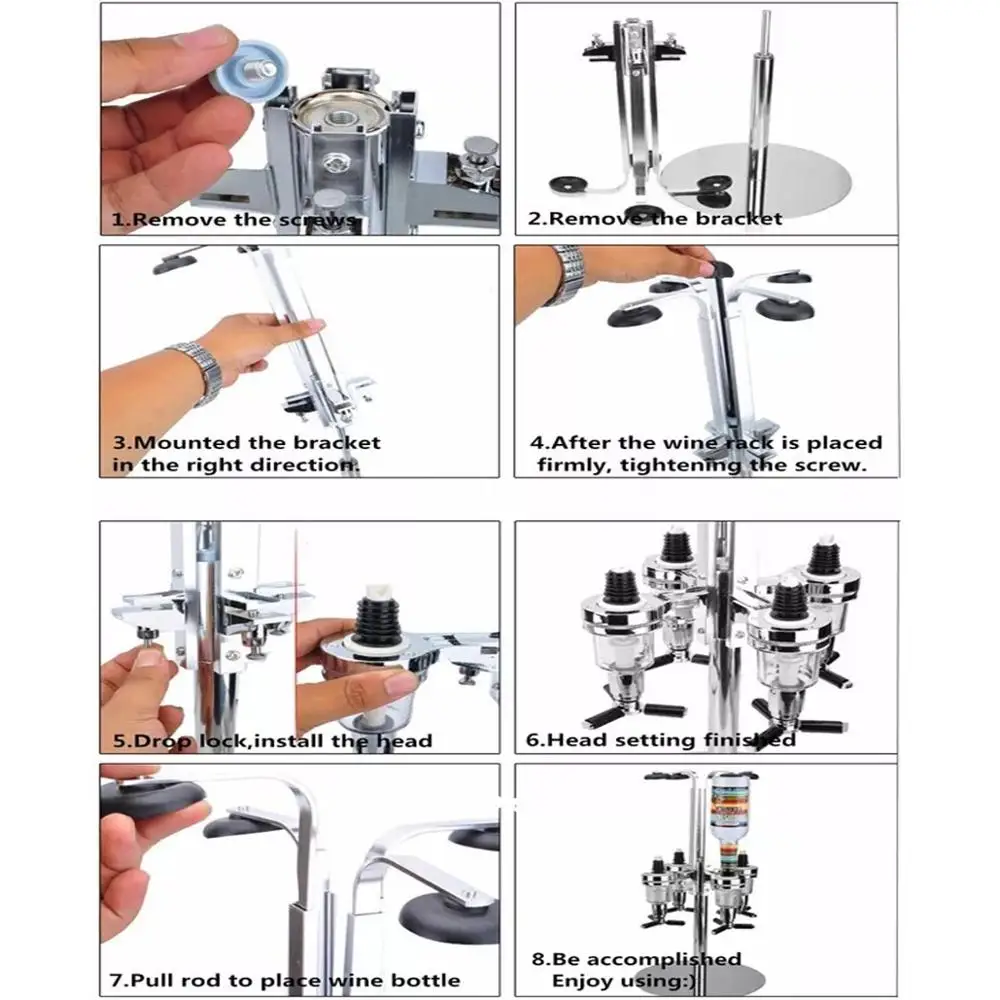 4 головки профессиональные настольные вращающиеся стойки вино пиво содовая кола