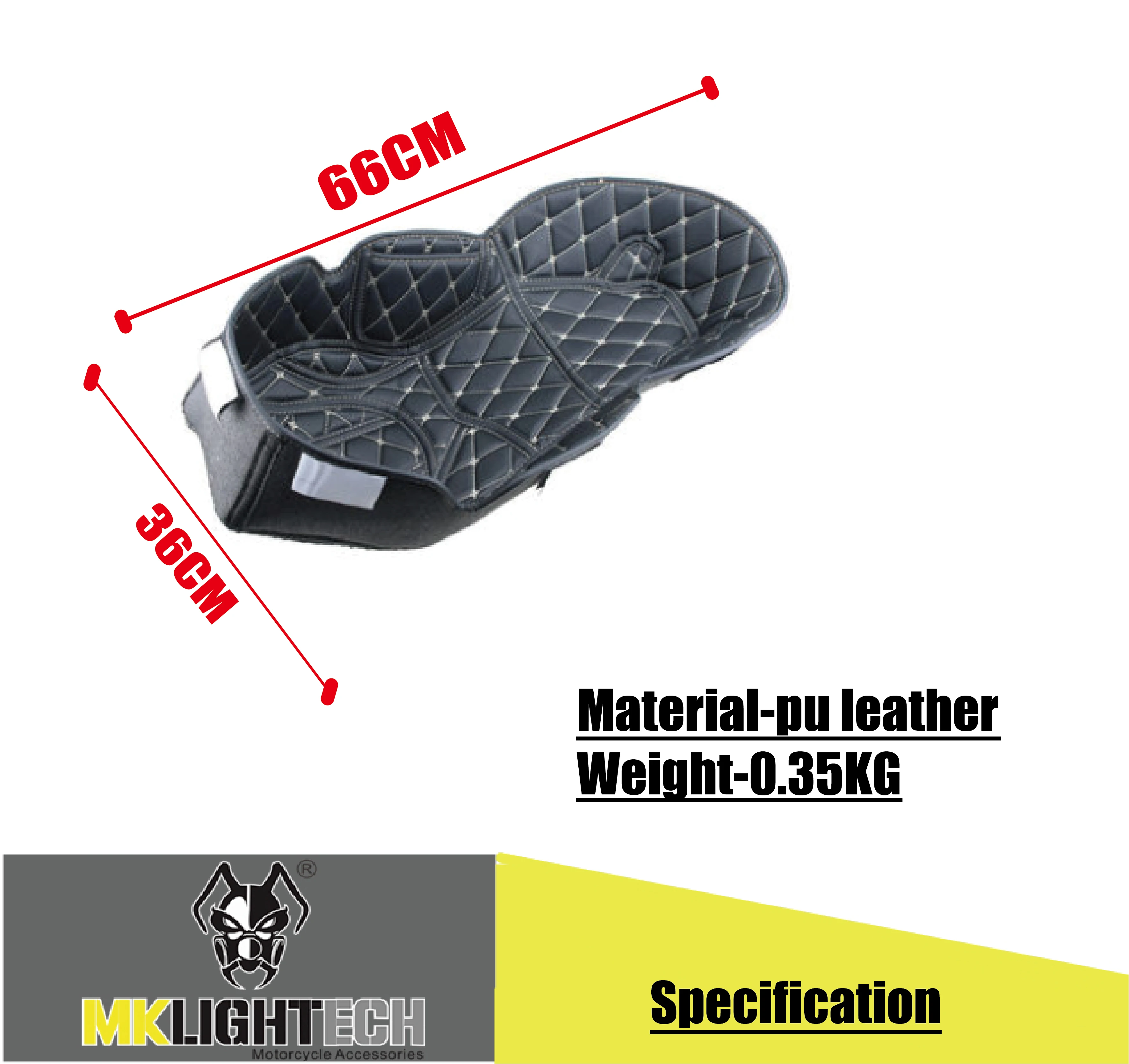 

MK LIGHTECH PU Leather Rear Trunk Cargo Liner Protector Motorcycle Seat Bucket Pad Accessories for adv150 ADV 150