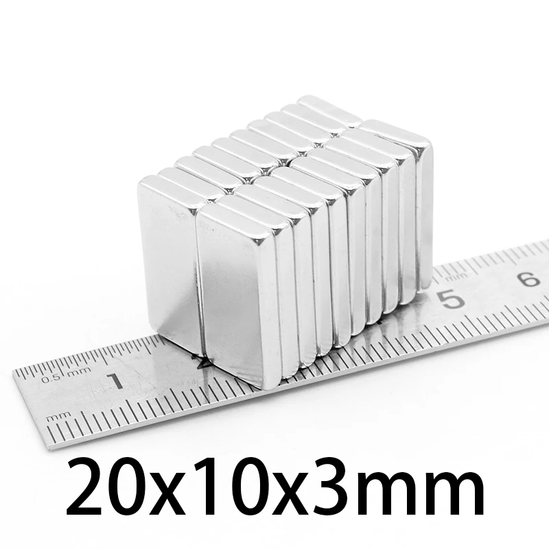 

5-80pcs 20x10x3mm Block Powerful Magnets Bulk Sheet Neodymium Magnetic 20mmx10mmx3mm Strong Permanent NdFeB Magnet 20*10*3mm