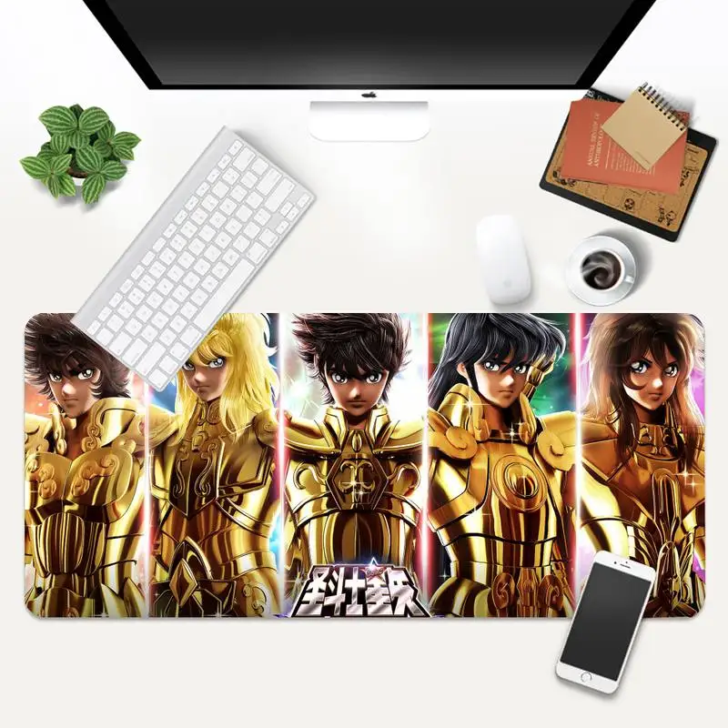 Saint Seiya Large Mouse pad PC Computer mat XL Large Gamer Keyboard PC Desk Mat Takuo Computer Tablet Mouse mat