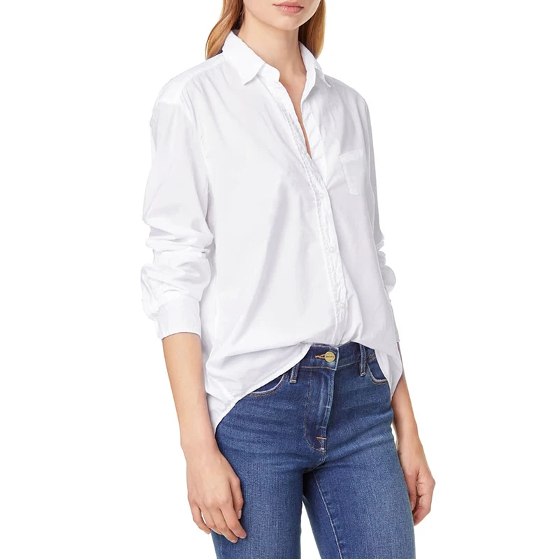 Женская Повседневная офисная блузка HiloRill с длинным рукавом Однотонная рубашка
