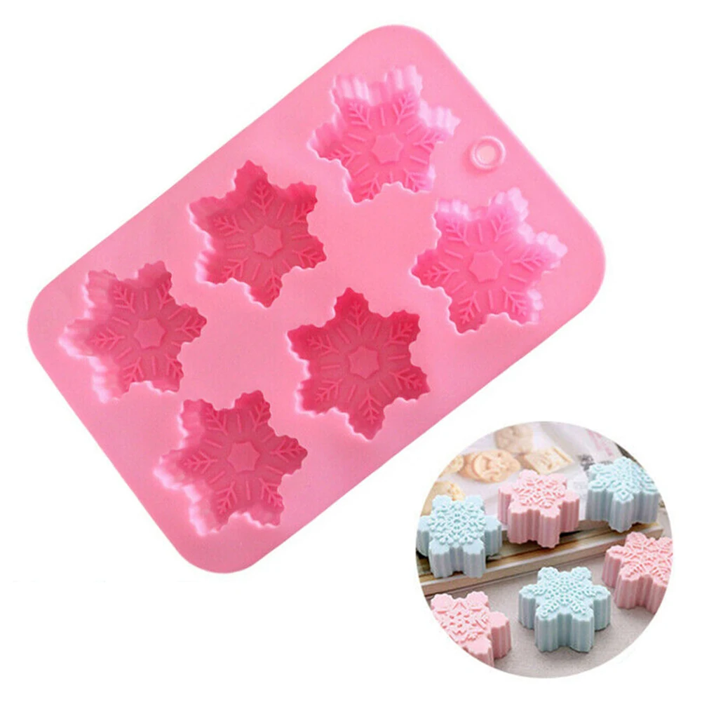 Новая 3D форма снежинки силиконовая для пирога посуда выпекания Формы