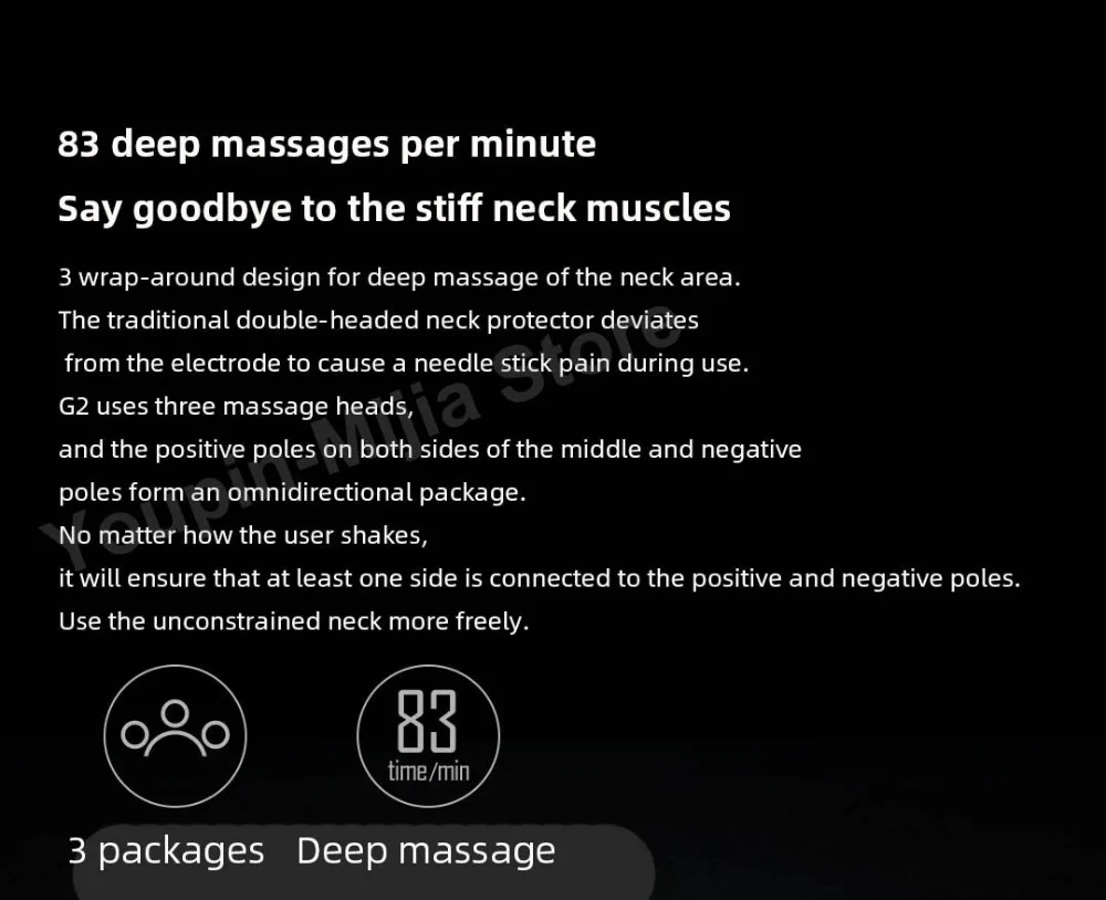 Xiaomi шейный массажер G2 TENS Pulse защищает шею только 190 г двойной эффект горячий компресс l-образный износ работает с приложением Mijia
