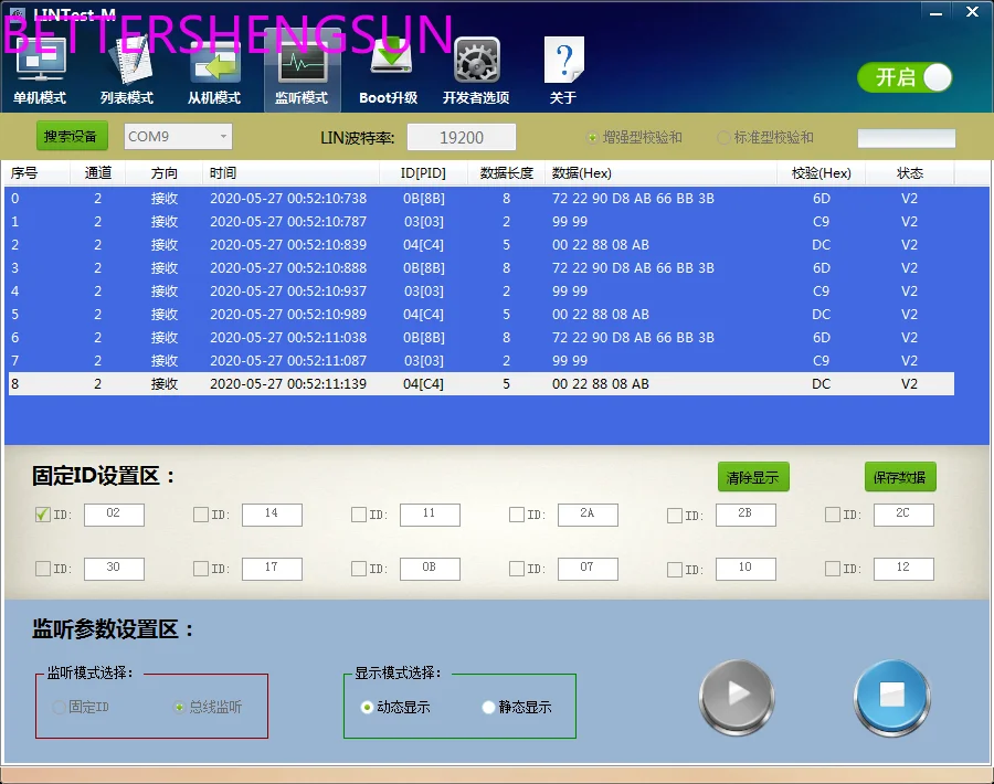 Контроллер анализатора автобуса LIN/USB для LIN/LIN |