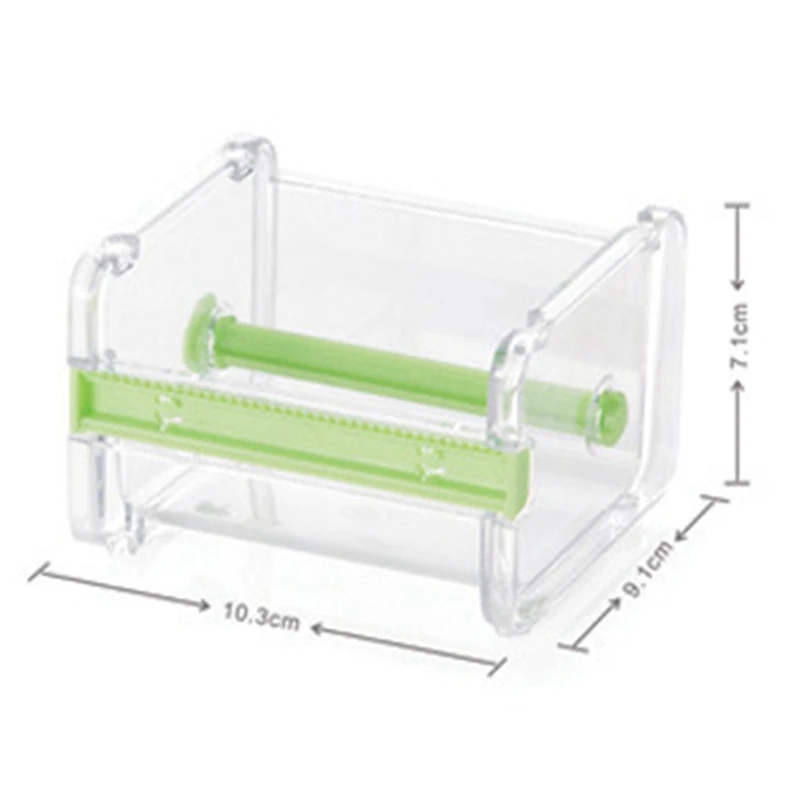 

1 pcs Portable Transparent Adhesive Tape Dispenser Cutter Desk Washi Tape Holder Storage Box Organizer Office School Stationery
