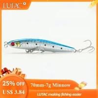 lutac pesca pencil fishing lures wobblers 70mm 7g sinking swimbaits artificial tackle