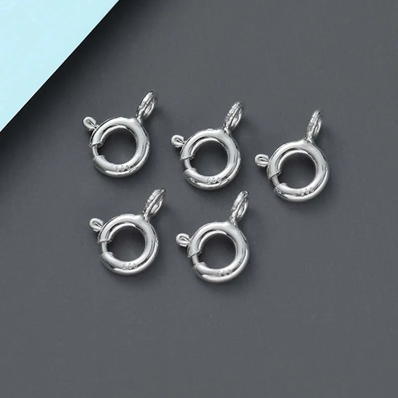 Круглые Пружинные застежки с открытым соединительным кольцом 5 7 мм шт. фурнитура