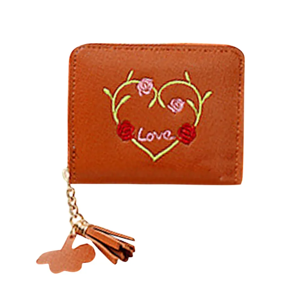 Женский кошелек с вышивкой сумка для монет ношения на улице трендовые держатель