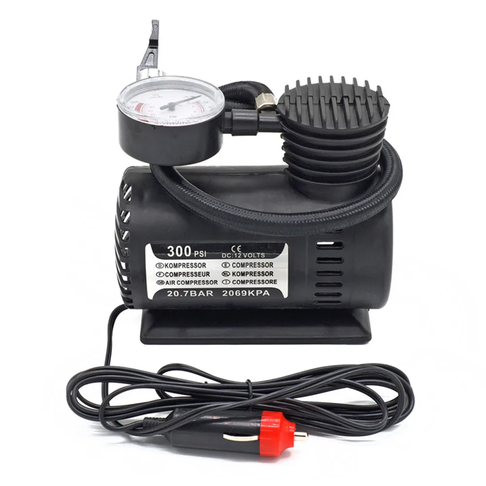 300PSI C300 12В мини воздушный компрессор авто электрический насос для шин