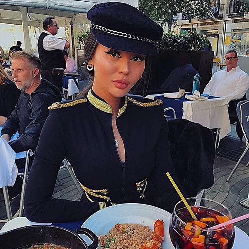 Женский облегающий Топ INDRESSME водолазка с длинным рукавом и бусинами зима