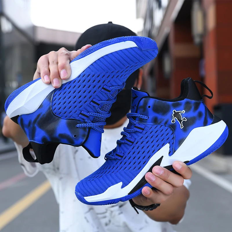 

Лидер продаж Всесезонная детская повседневная обувь для мальчиков детские брендовые высокие кроссовки для бега Баскетбольная обувь для де...