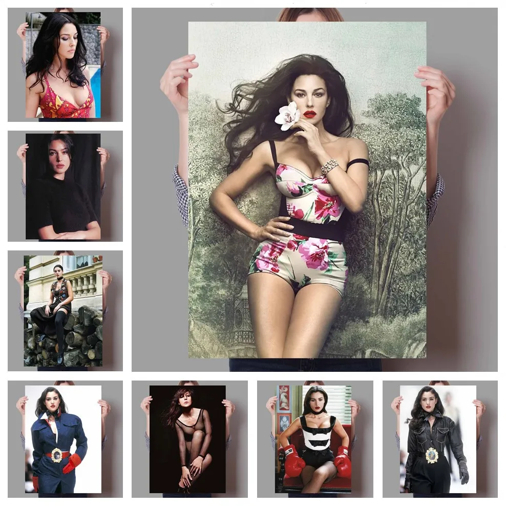 

Actress Monica Bellucci Bar Art Decor Painting Home Decor Poster Room Wall Decor Canvas Quality Poster Modern Design Decoration