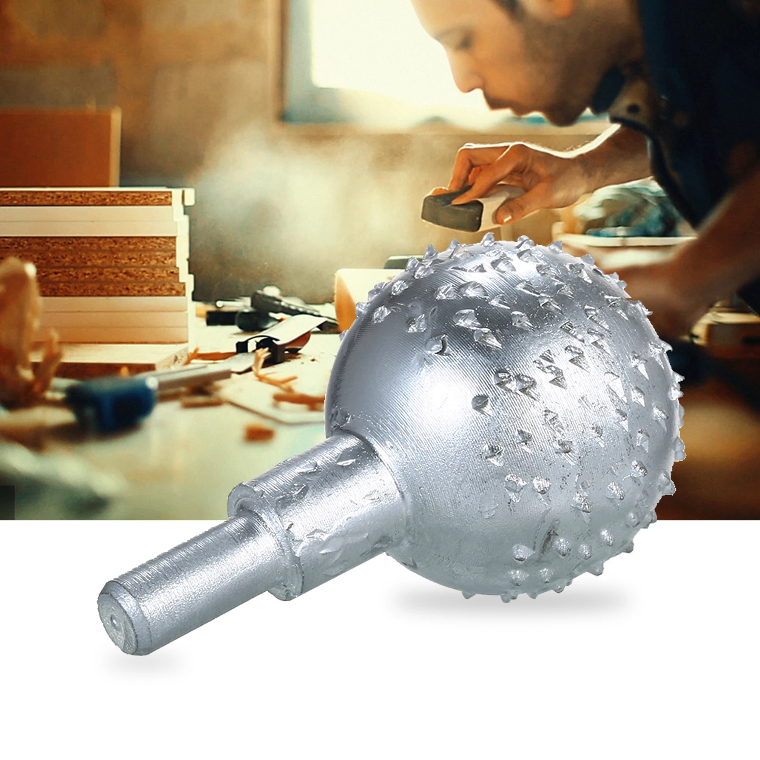 Сферическая роторная фреза с хвостовиком 1/4 дюйма головка 3 см карбидная пилка