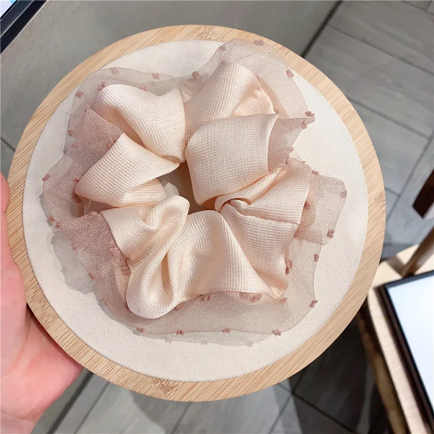 Женская модная эластичная резинка для волос роскошные кружевные резинки на