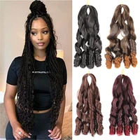 synthetic 2075g loose wave crochet braids hair wavy hair extensions pre streched braiding hair french curly braids extensions