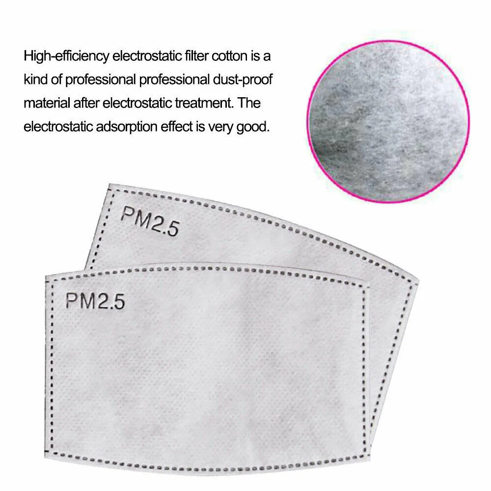 

1@#1/3/5/10PCS PM2.5 Filter Paper Anti Haze Mouth Mask Pad Anti Dust Mask Activated Carbon Filter Paper Health Care