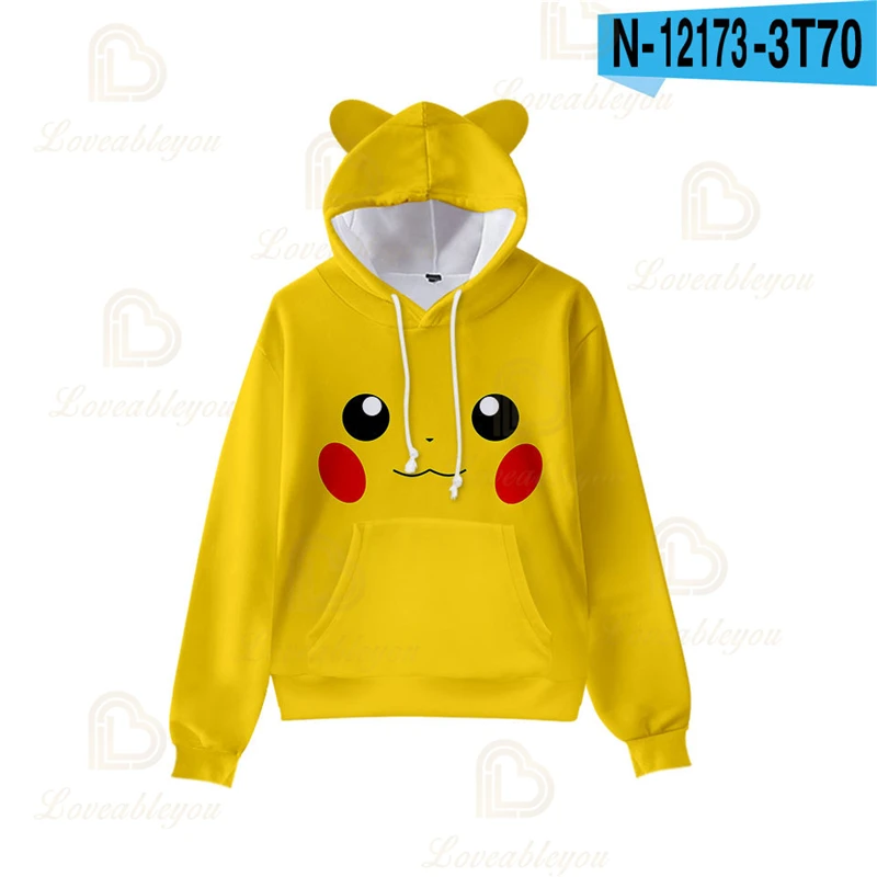 Hoodies Sweatshirt Spring Autumn Harajuku Hoodie for Kids Cosplay Costume Creative Pokemon Sword and Shield 3D Casual Hooded | Мужская