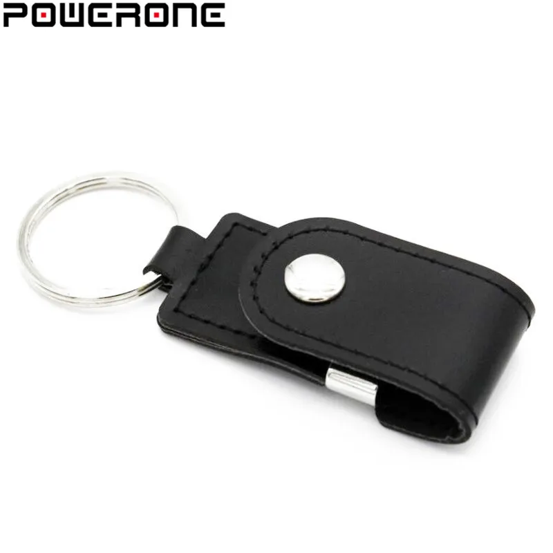 POWERONE металлический кожаный брелок Флешка usb флэш накопитель 64 ГБ 32 8 2 0