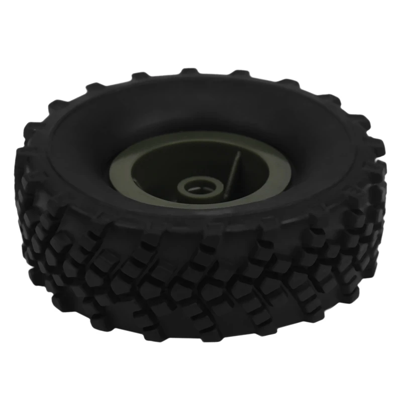 

2 Set RC Car Part: 1 Set Rc Car Tires Without Wheel Hub & 1 Set Metal Bumper D-Ring Trailer Tow Hook Blue