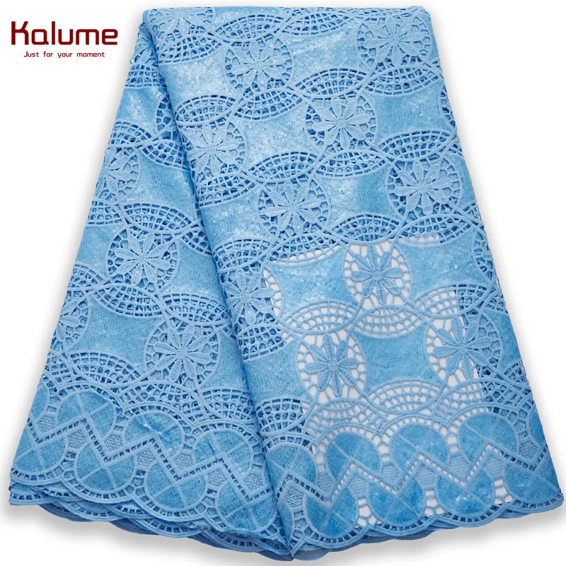 Kalume африканский гипюр шнур кружевная ткань блестки белый в нигерийском стиле 2022