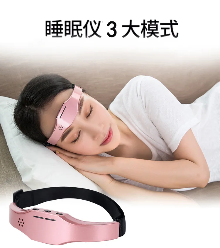 1Pc Digital Therapy Pulse Stimulate Head Relaxation Device Wireless Low Frequency Stress Relief Brace Unisex Sleeping Aid | Красота и