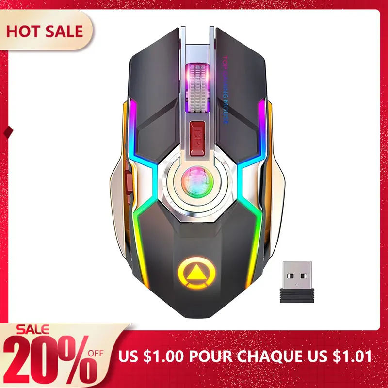 

XNCORN 1600dpi Mechanical Gaming Mouse 2.4G Wireless Mouse Suitable USB Receiver For Office Gaming Desktop Computer Mouse