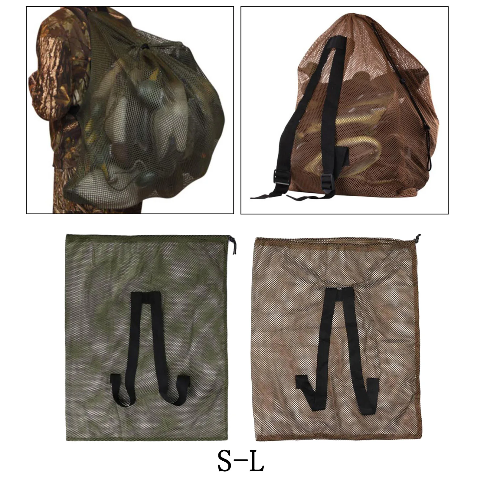 

Duck Goose Turkey Decoy Bag Mesh Decoy Bags Hunting With Shoulder Straps Polyester Mesh Net for Hunting Outdoor Activity