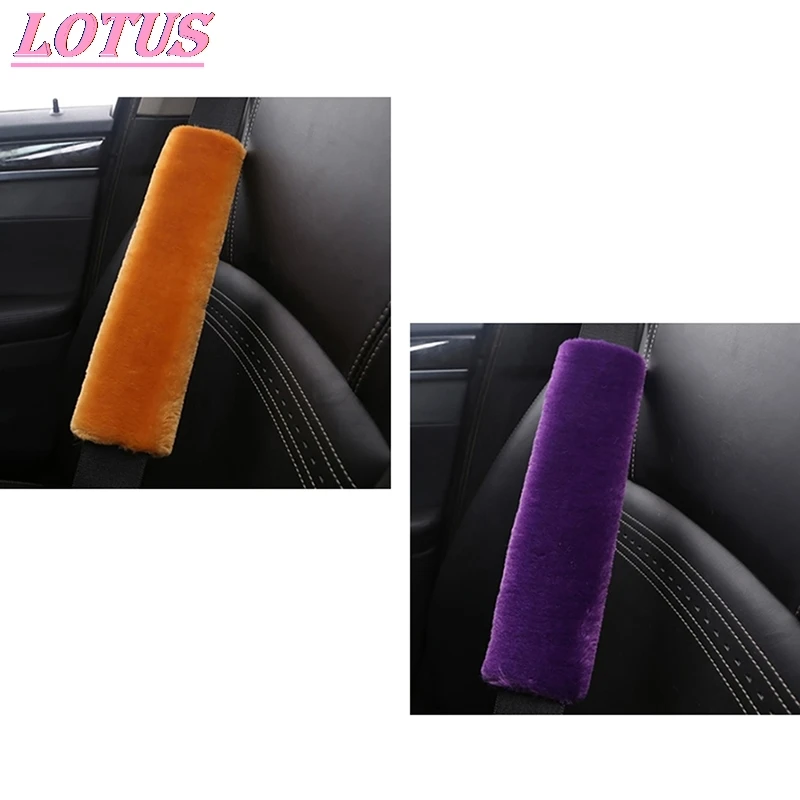 2 шт. автомобильный чехол для ремня безопасности овчины ремень сиденья с подушкой