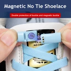 1 секунда без завязок; Шнурки 24 Цвет эластичные шнурки для ботинок Магнитный металлических замочно-быстрый износ на плоской поверхности подходит для всей обуви ленивые шнурки