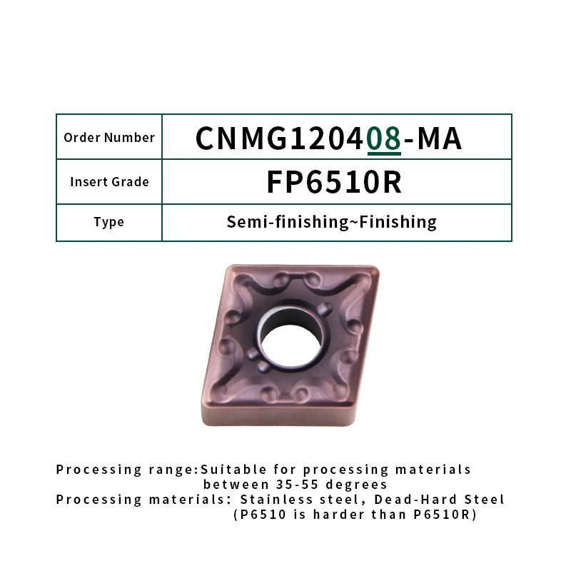 FivePears 10 шт. CNMG120404/08 12-MA MS TM ZEM ZPM внешний твердосплавный инструмент для обработки деталей вращения вставки токарно-винторезные станки с ЧПУ с резьбовой головкой, режущий инструмент
