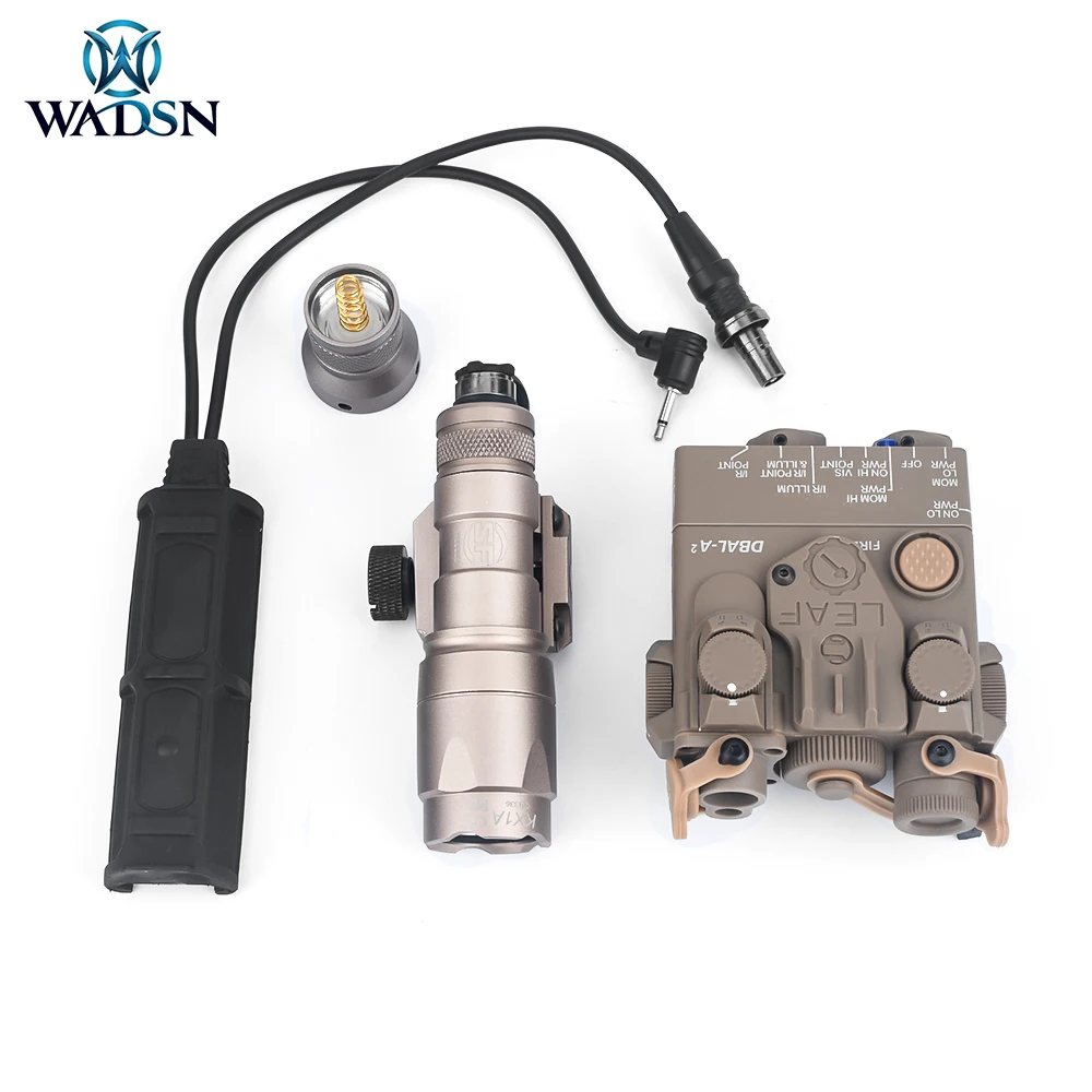 

WADSN Tactical DBAL A2 Dummy Box Laser Sight Airsoft M300A Scout Light Combo Set with Dual Pressure Pad Switch for 20mm Rail