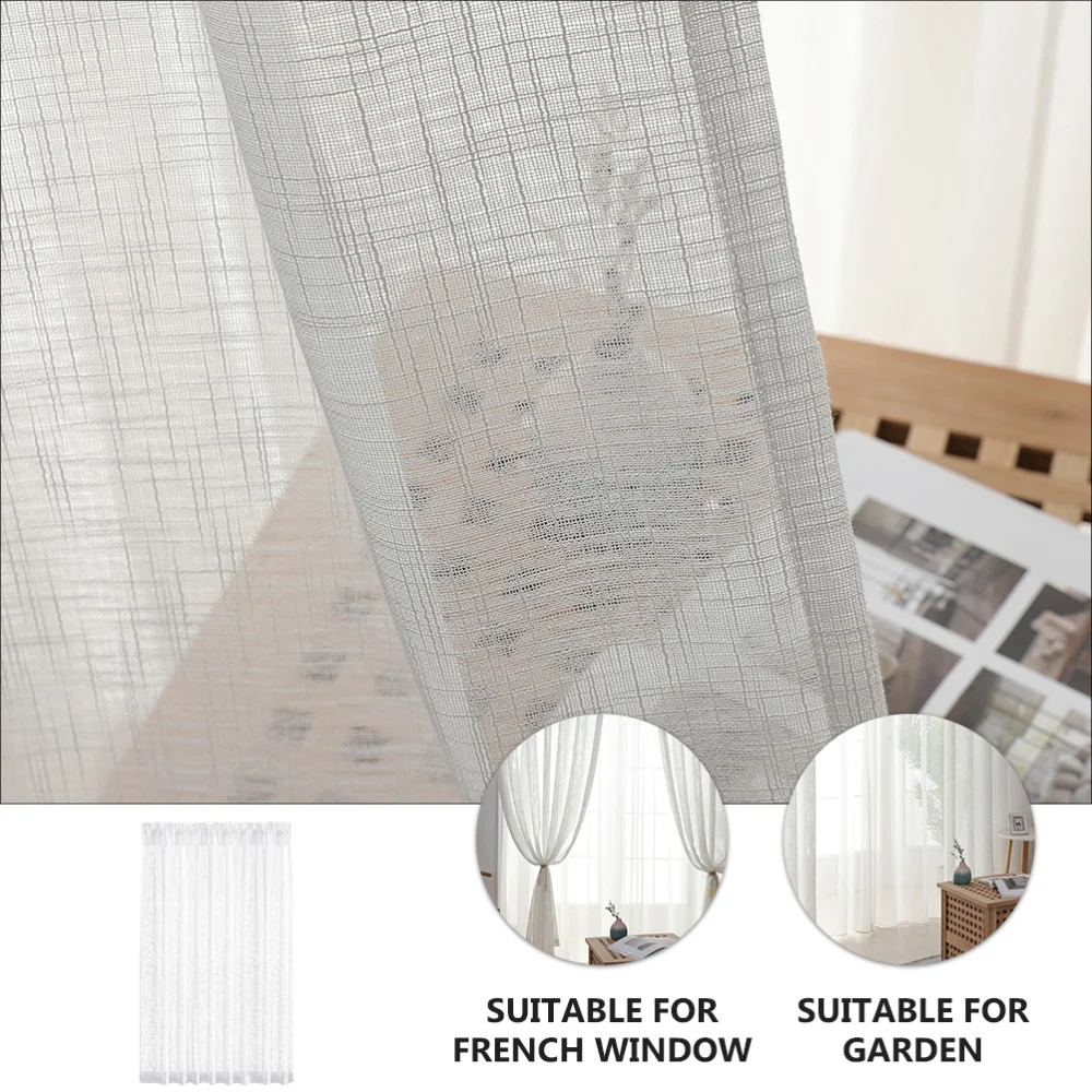 

Living Room Bedroom Sheer Curtain Balcony Decorative Curtain Window Drape