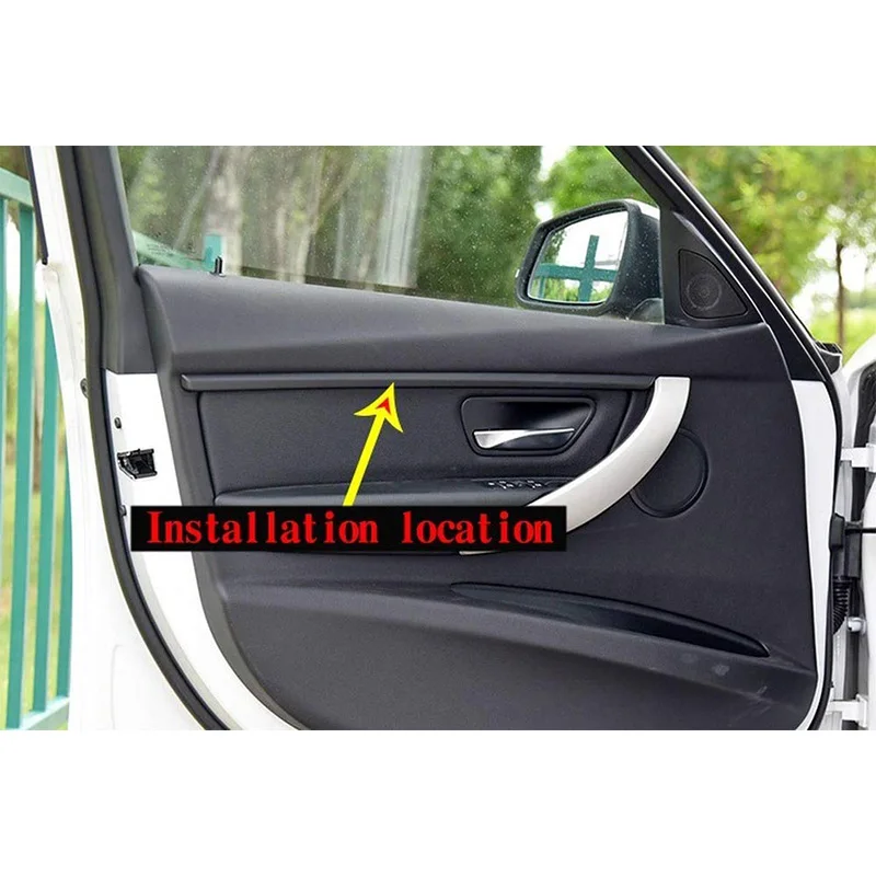

Car Styling Door Panel Decoration Stickers Trim Doorknob Covers for BMW 3/4 Serises F30 F32 F34 2017-19 Interior Accessories
