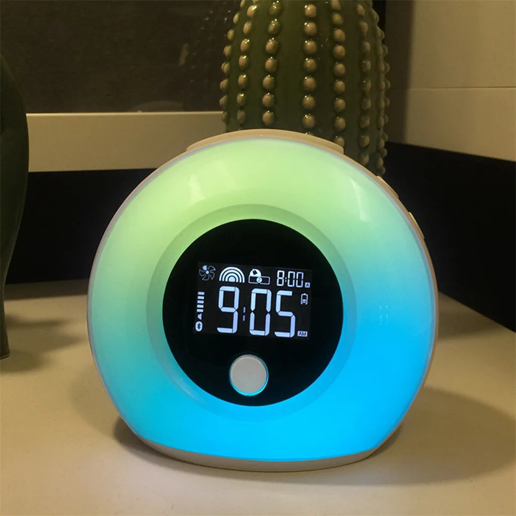 Хит продаж 2019 продуктов светильник будильник bluetooth колонка настольная лампа