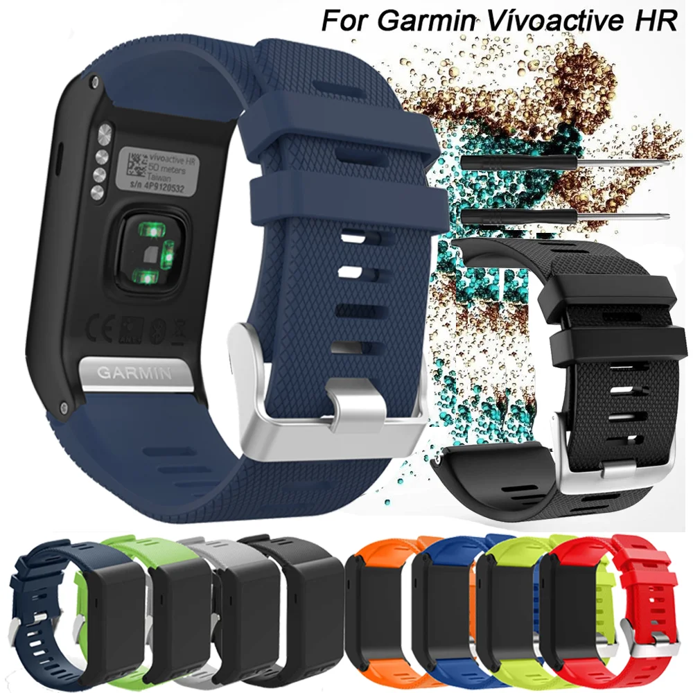 

For Garmin vivoactive HR Silicone Smart Watch Band Wrist Strap Bracelet for vivoactive HR Replacement Band Bangle Accessory