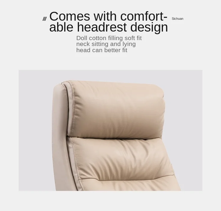 

zq Office Chair Leather Executive Chair Home Comfortable Boss Seat Executive Chair Sub Business Cowhide Computer Chair