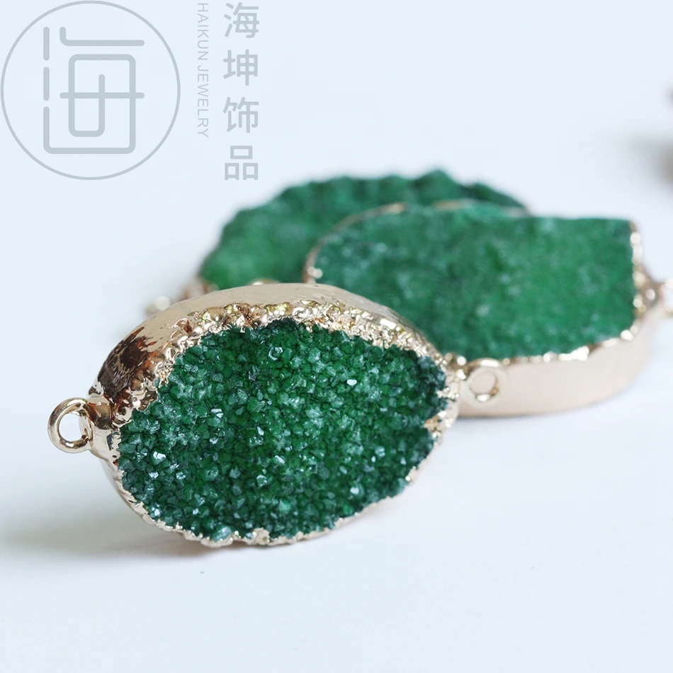 Соединитель из натурального камня овальная форма подвеска 28*21 мм (ZH607)|Бусины| |