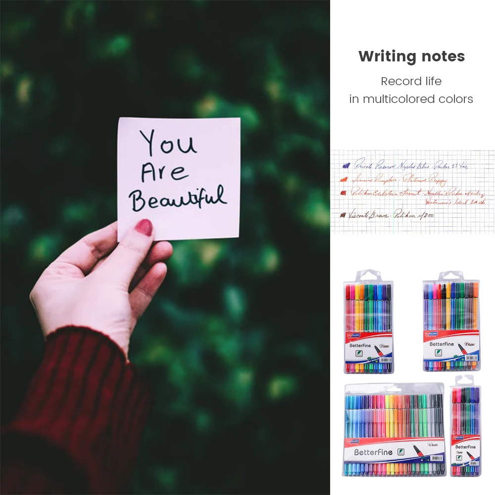 

6/10/12/24 Colors FineLiner Drawing Painting Art Markers Pens Watercolor Fineliner Drawing Painting Pens School Supplies