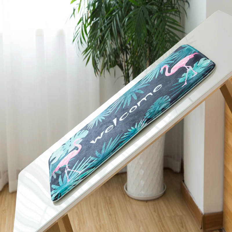 Дверной коврик коралловый бархатный для спальни ванной нескользящий кухонный Ins мультяшный принт