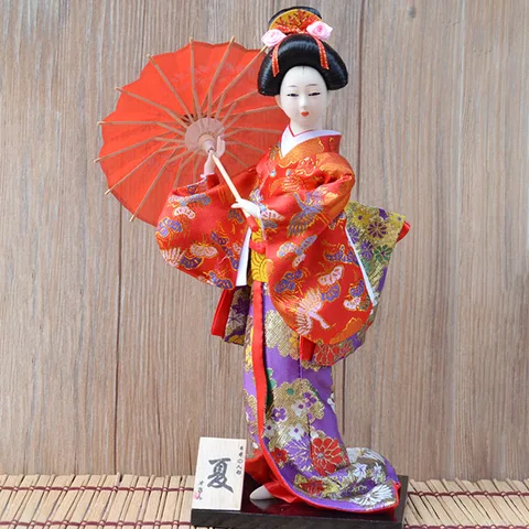 30 см традиционные японские статуэтки гейши статуи японские кимоно украшения для кукол для дома ресторана настольное украшение подарки