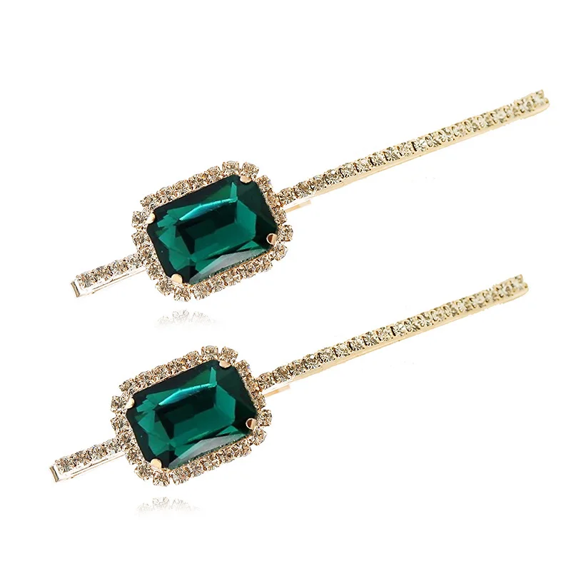 (2 шт./лот) Необычные геометрические Кристальные заколки для волос ювелирные