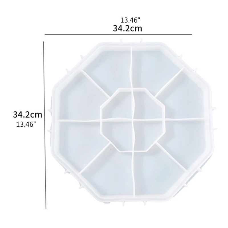 

2021 New Octagon Storage Tray Epoxy Resin Mold Dish Plate Casting Silicone Mould DIY Crafts Home Decorations Making Tool