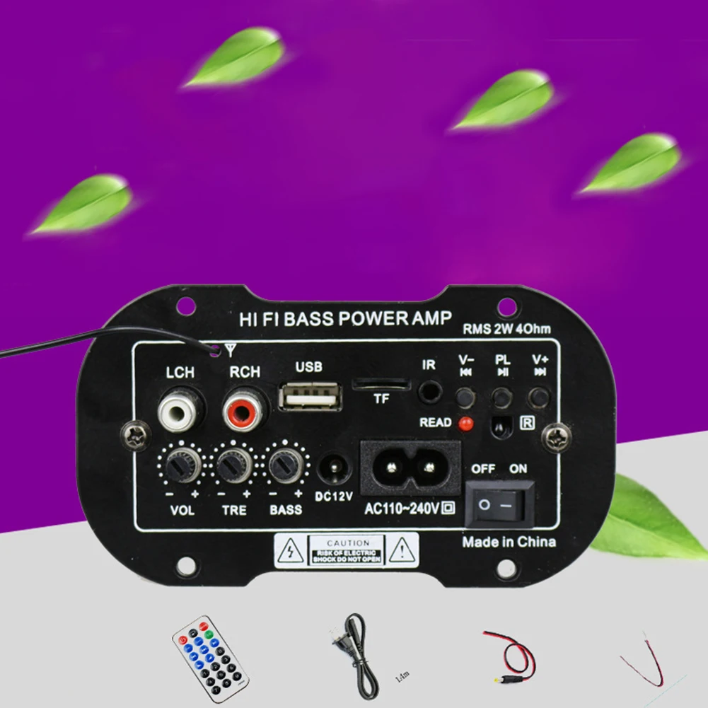Усилитель мощности Цифровой Аудио Бас автомобильный Радио Hi Fi TF Bluetooth