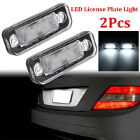 dropshipping 6000k 12v led license plate light lamp error free for benz w203 5d w211 w219 r171 auto lights car accessories