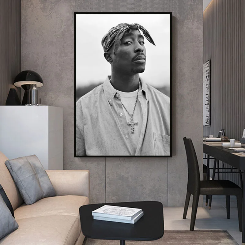 Tupac Shakur 2PAC Canvas Painting Rapper Star Poster Hip Hop Art Moder Wall Decor Posters Pictures for Home Design | Дом и сад