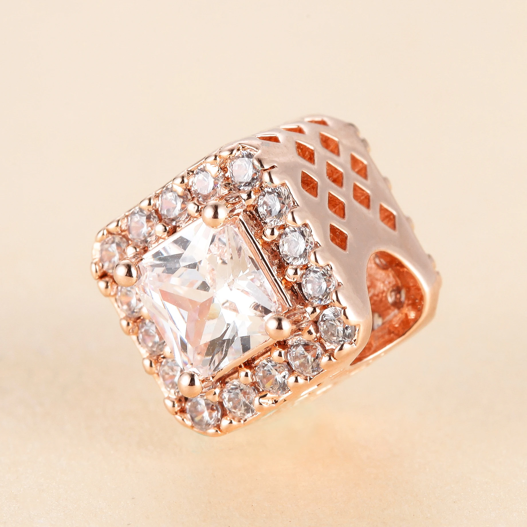 

DIY Jewelry Making Geometric Radiance Charms For 925 Silver Bracelets For Woman Beads For Jewelry Making Rose Gold Charm