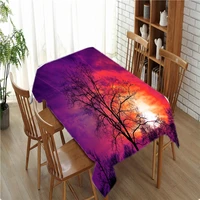 beautiful scenery tablecloth polyester hotel picnic table rectangular table covers home dining tea table decoration