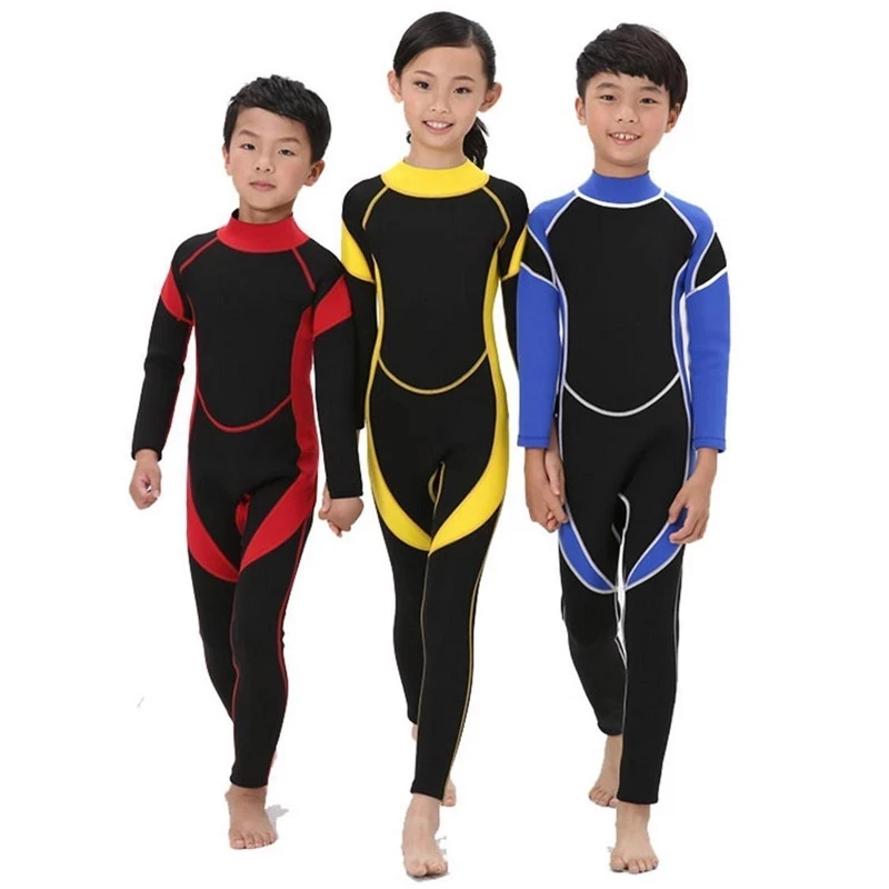 

Neoprene Long Sleeves Wetsuits Diving Suits for Boys/Girls Children Rash Guards One Pieces Surfing Swim Snorkel child#292553
